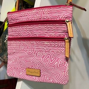 Dooney & Bourke Pink and White Crossbody Bag